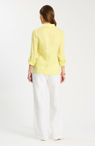 Gianna Linen Pant White