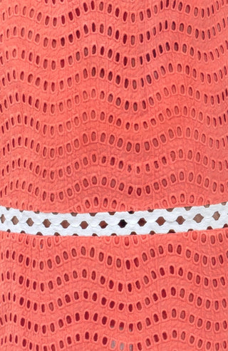 Rikki Cotton Dress Eyelet Coral