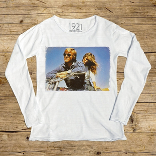 Robert Redford Motorcycle Long Sleeve T-Shirt