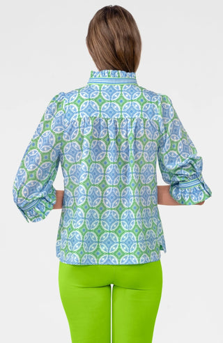 Ruffleneck Tunic Smell The Roses