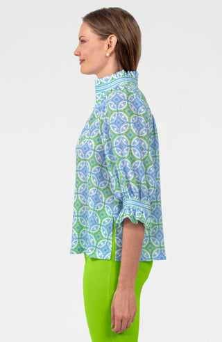 Ruffleneck Tunic Smell The Roses