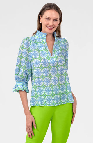 Ruffleneck Tunic Smell The Roses