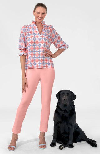 Ruffleneck Tunic Smell The Roses