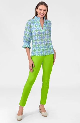 Ruffleneck Tunic Smell The Roses