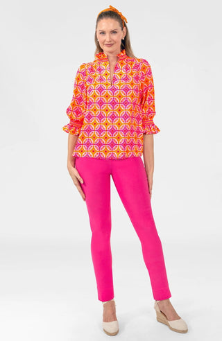 Ruffleneck Tunic Smell The Roses