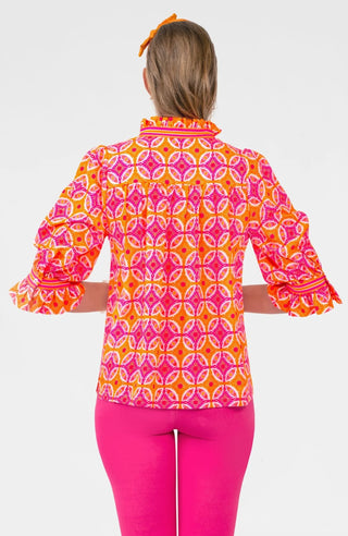 Ruffleneck Tunic Smell The Roses