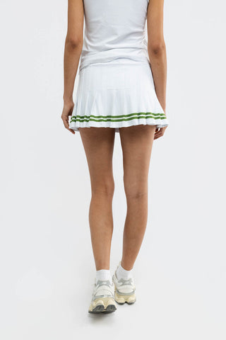 Grey Skort White & Green Olive