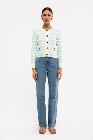 Laurel Sweater Cream Seasalt Stripe