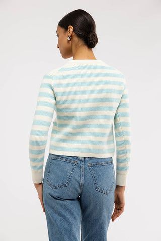 Laurel Sweater Cream Seasalt Stripe