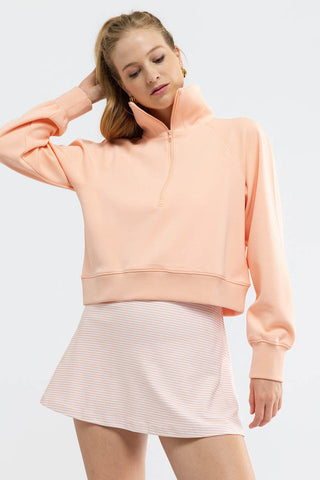 Nora Half-Zip Sweatshirt Melon