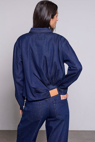 Bubble Hem Denim Jacket Aftermidnight
