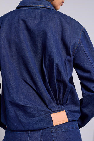 Bubble Hem Denim Jacket Aftermidnight