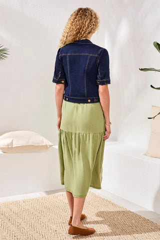 Comfort Stretch Elbow Sleeve Denim Jacket Rinse