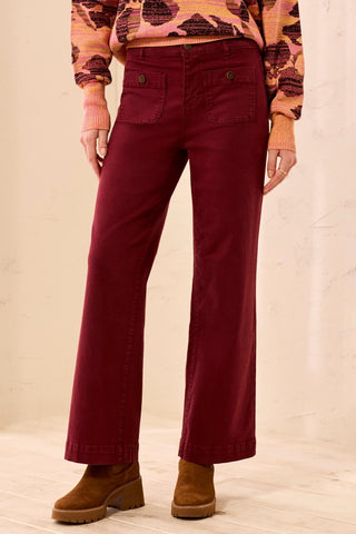 Sophia Curvy Comfort Stretch Straight Jeans Denim Cherry Lacquer