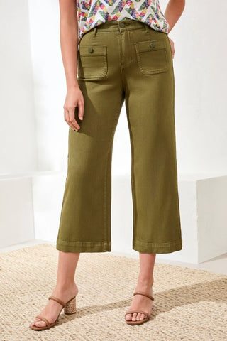 Sophia Palazzo Leg Hugging Denim Jeans Rainforest