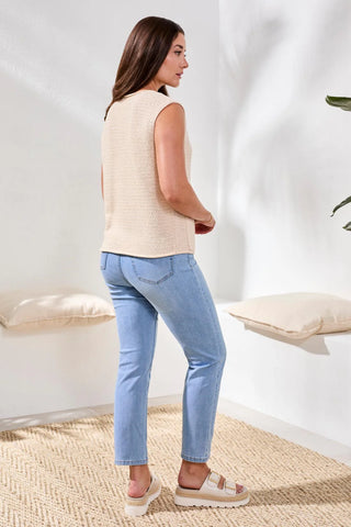 Sweater Vest With Pockets & Decorative Buttons Cococream