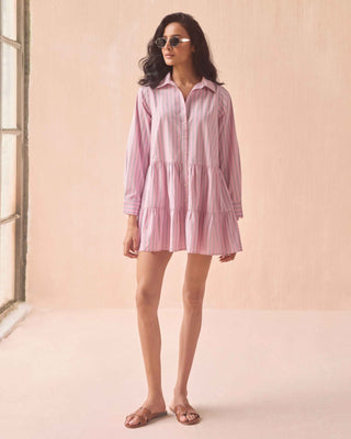 Tula Mini Shirtdress Hattie Pink