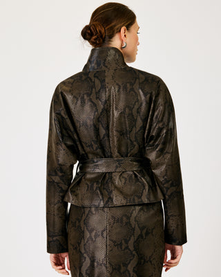 Bex Jacket Dark Brown Snake