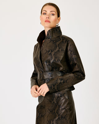 Bex Jacket Dark Brown Snake
