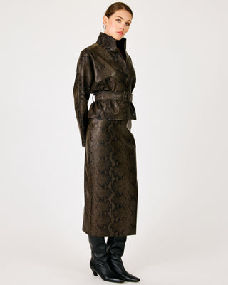 Bex Jacket Dark Brown Snake