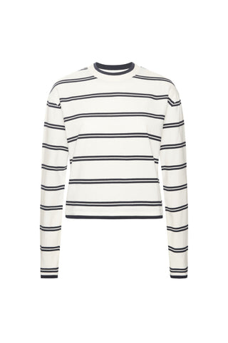 Long Sleeve Layered Tee Navy Double Stripe