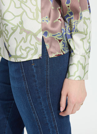 Seraphina Mock Neck Blouse Antique Garden