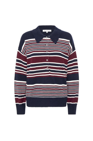 Oversized Rugby Sweater Multi Stripe