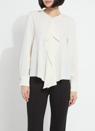 Celeste Flounced Blouse Natural Pearl