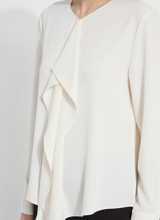 Celeste Flounced Blouse Natural Pearl