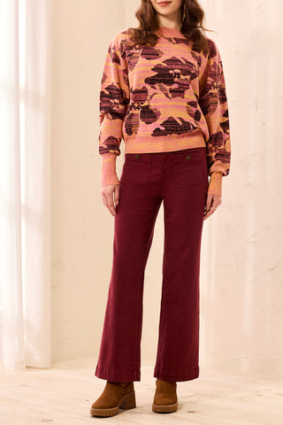 Sophia Curvy Comfort Stretch Straight Jeans Denim Cherry Lacquer