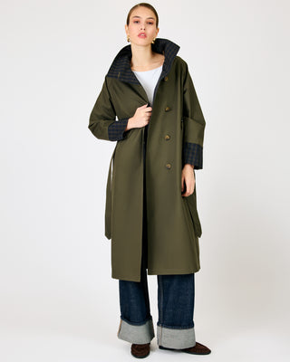 Palmer Reversible Trench Coat Olive
