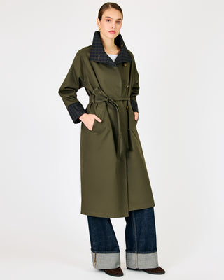 Palmer Reversible Trench Coat Olive
