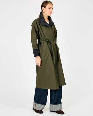 Palmer Reversible Trench Coat Olive