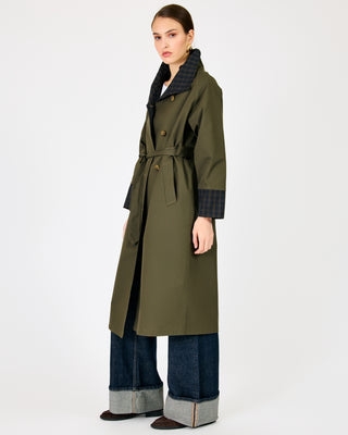 Palmer Reversible Trench Coat Olive