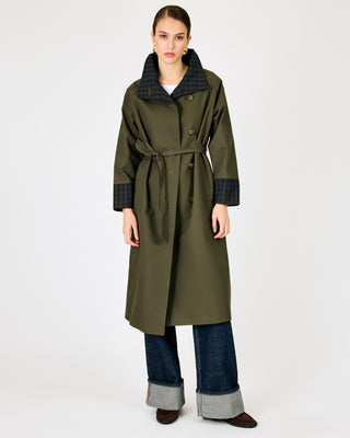Palmer Reversible Trench Coat Olive