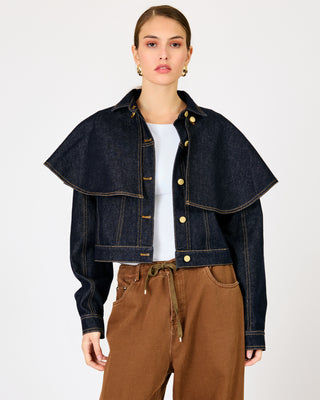 Roxie Cape Jacket Indigo