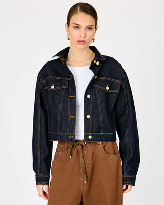 Roxie Cape Jacket Indigo