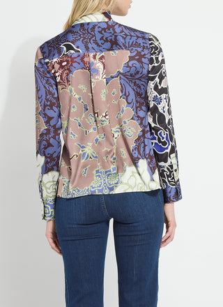 Seraphina Mock Neck Blouse Antique Garden