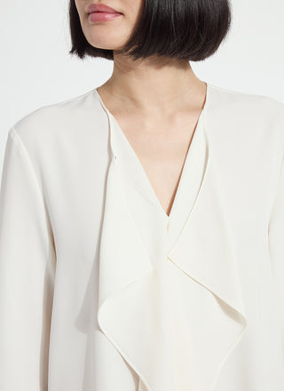 Celeste Flounced Blouse Natural Pearl