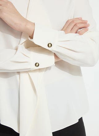 Celeste Flounced Blouse Natural Pearl