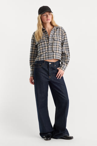 Patch Pocket Shirt Tan Plaid