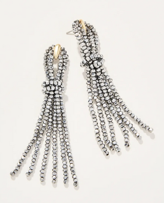 Twisted Tassel Silver Earrings