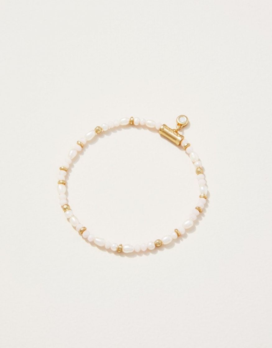 Spartina 4mm Stretch Bracelet Sparkly Pearl