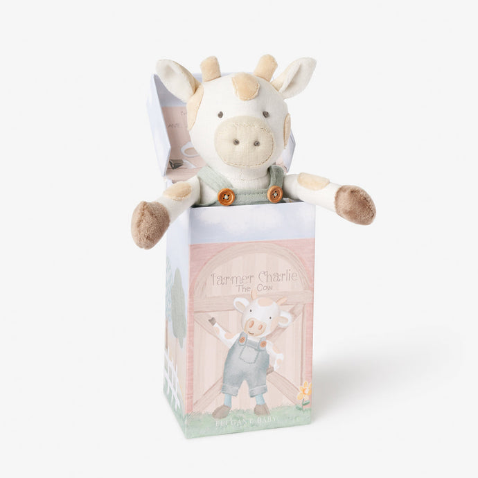 CHARLIE THE COW LINEN TOY BOXED
