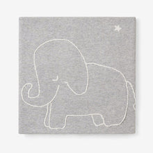 Load image into Gallery viewer, EMBROIDERED ELEPHANT COTTON KNIT BLANKET