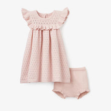 Load image into Gallery viewer, Blush Pointelle Baby Dress