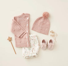 Load image into Gallery viewer, PINK POPCORN KNIT BABY CARDIGAN