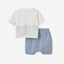 Load image into Gallery viewer, Whale Striped Knit Shirt Set