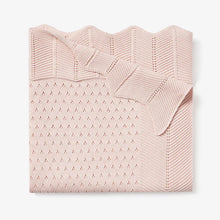 Load image into Gallery viewer, BLUSH POINTELLE COTTON KNIT BABY BLANKET