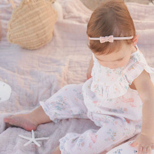 VELVET BOW HEADBAND SET 3PK